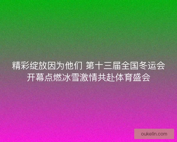 精彩绽放因为他们 第十三届全国冬运会开幕点燃冰雪激情共赴体育盛会